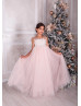 Pink Flower Girl Dress Kids Family Photo Dress